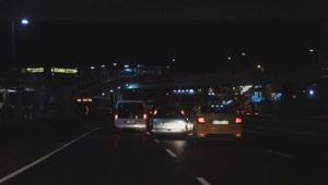 D-100ü birbirine katan trafik magandası kamerada