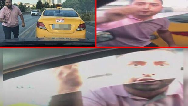 İstanbul'da taksici dehşeti! Saniye saniye kaydedildi