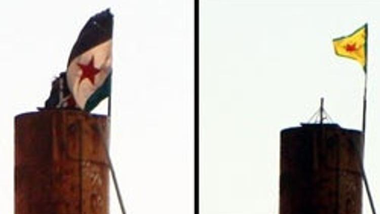 Resulayn'da ÖSO bayrağı indirildi PYD bayrağı asıldı