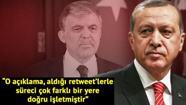 Cumhurbaşkanı Erdoğan'dan Abdullah Gül'e sitem