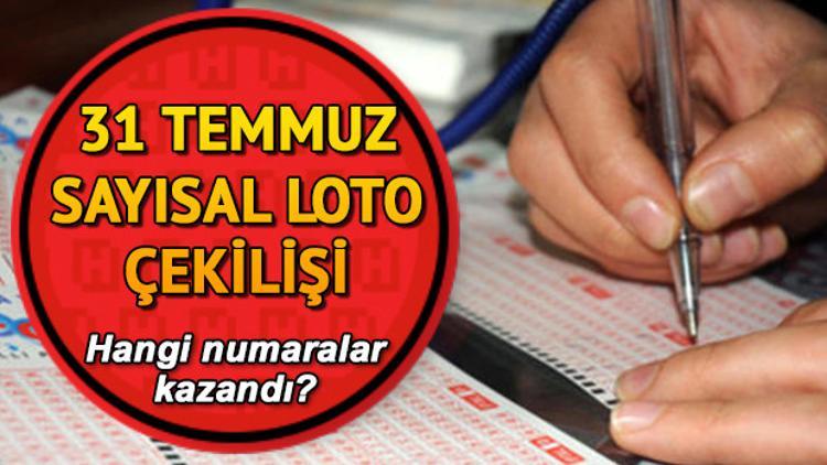 Milli Piyango 31 Temmuz Sayısal Loto çekiliş sonuçları! Sayısal Loto'da 3 milyon TL devretti