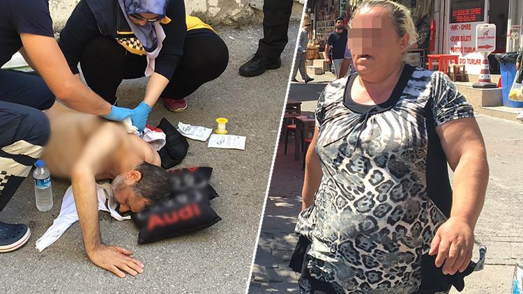 Eski eşini sırtından bıçakladı