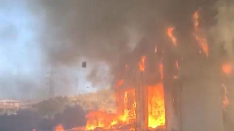 Ankara'da toptan gıda deposunda yangın