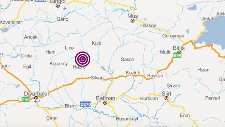 Son dakika: Diyarbakır'da deprem