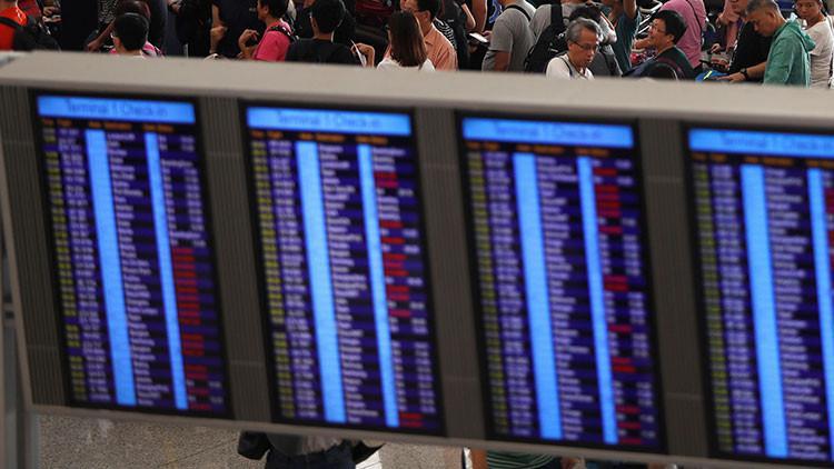 Hong Kong Uluslararası Havalimanı'nda uçuşlar tekrar durduruldu