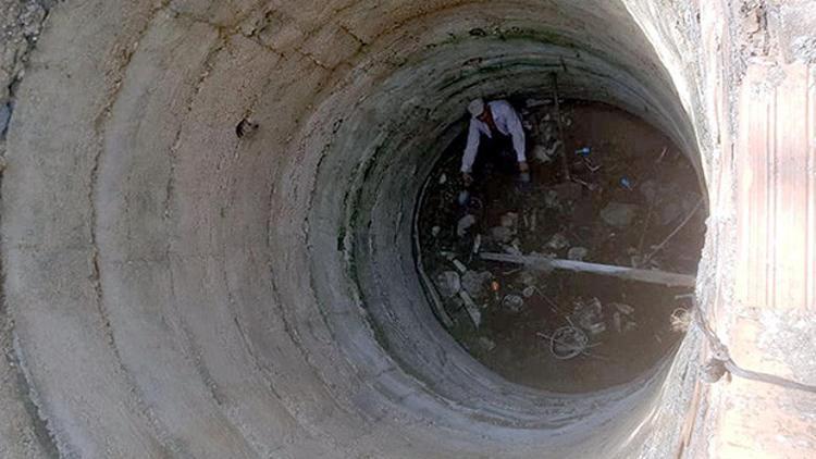 10 metrelik kuyuda kurtarılmayı bekledi