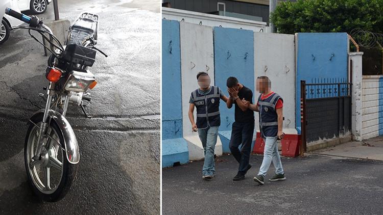 Çaldığı motosikletle yakalandı