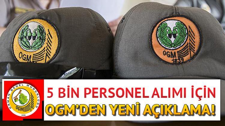 Tarım ve Orman Bakanlığı OGM'ye 5 bin personel alımı başvurusu ne zaman başlıyor?