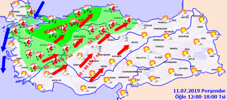 Hava durumu için son dakika uyarısı: O bölgelerde kuvvetli yağış, rüzgar ve soğuk hava bekleniyor