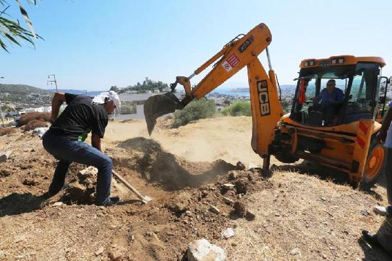 Kaçak hafriyatta bulundu Tek örneği Bodrum Kalesi’nde…