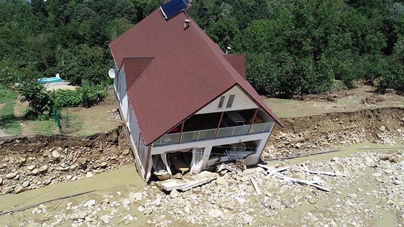 Düzce'deki felaket havadan görüntülendi
