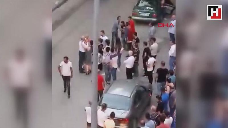Trafikteki kavga cep telefonu kamerasında