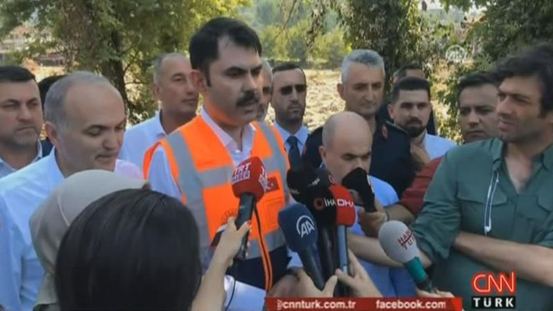 Bakan Kurum, Düzce'deki sel felaketi hakkında konuştu