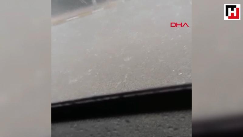 Kocaeli'de ceviz büyüklüğünde dolu yağdı