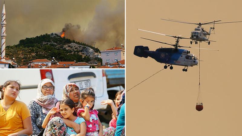 İzmir'deki yangın devam ediyor