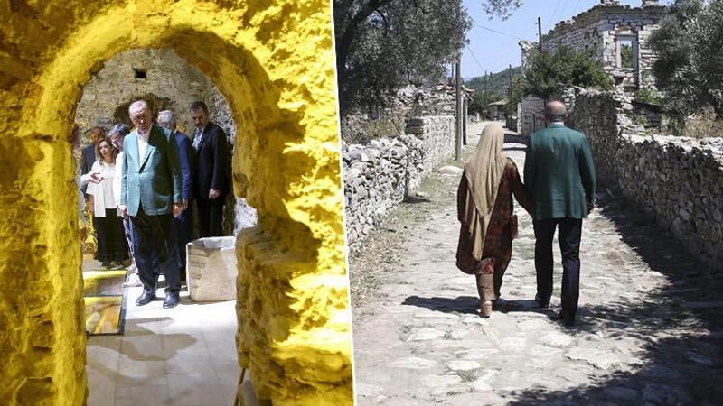 Cumhurbaşkanı Erdoğan, Stratonikeia Antik Kenti'ni ziyaret etti