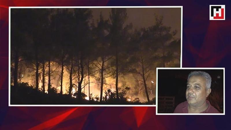 Karabağlar'da başlayan orman yangını iki mahalleye yaklaştı