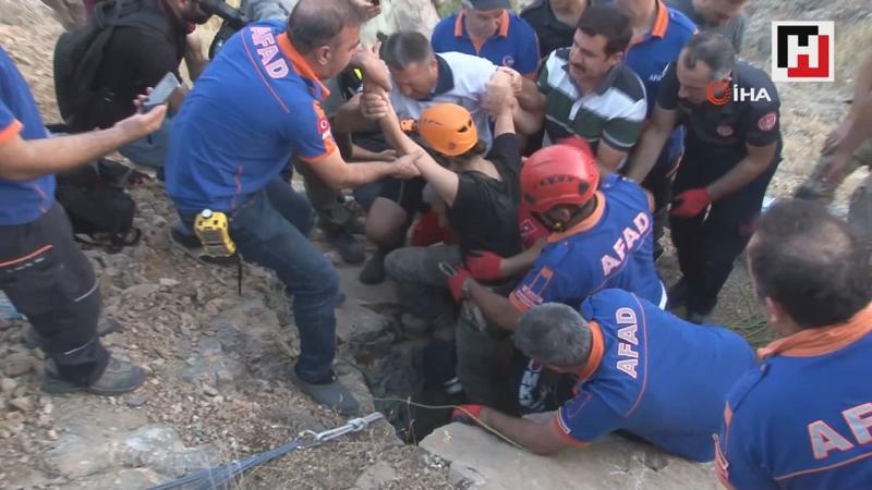Mağaradan kurtarılan TV ekibinin içeride yaşadıkları kameraya yansıdı