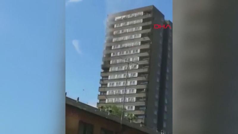 Londra'da 24 katlı apartmanda yangın