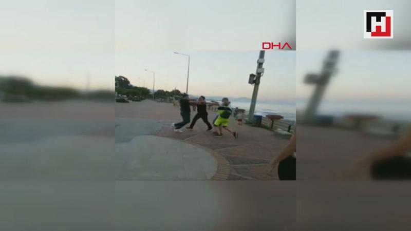 Rus turistler ile Türk gençlerin kavgası, sosyal medya canlı yayınında