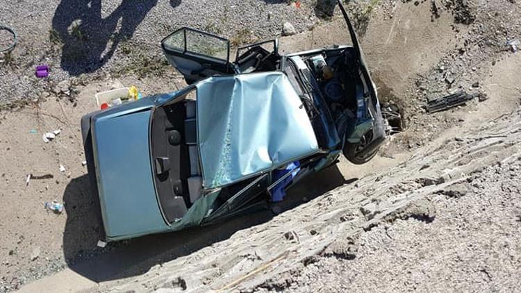 Feci kaza! 10 metrelik Ã¼st geÃ§itten uÃ§tu