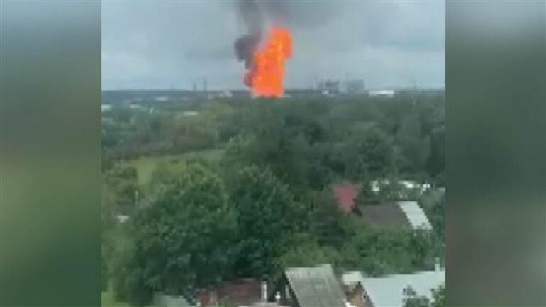 Rusya'da elektrik santralinde yangın çıktı