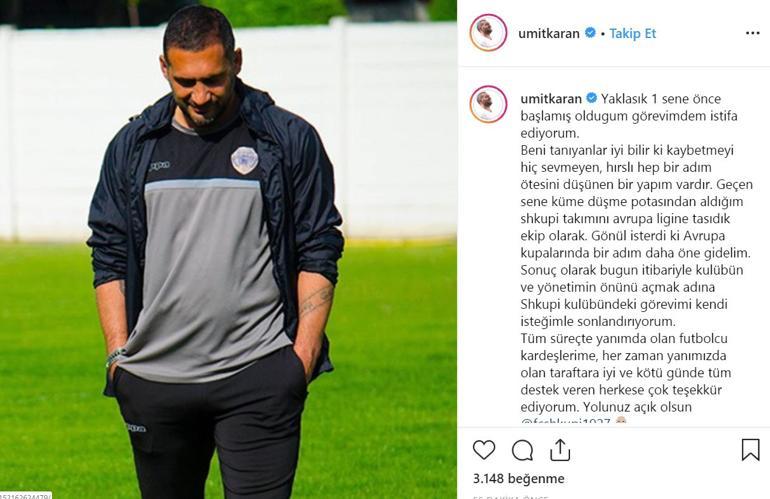 Son dakika: Ümit Karan görevinden istifa etti