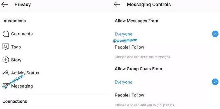 Instagram'da size kimin mesaj gönderebileceğini seçebileceksiniz