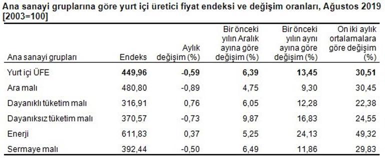 Son dakika... Ağustos ayı enflasyonu açıklandı